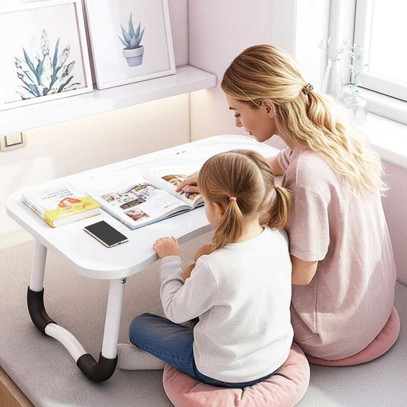Klappbarer Laptop-Betttisch mit Getränkehalter