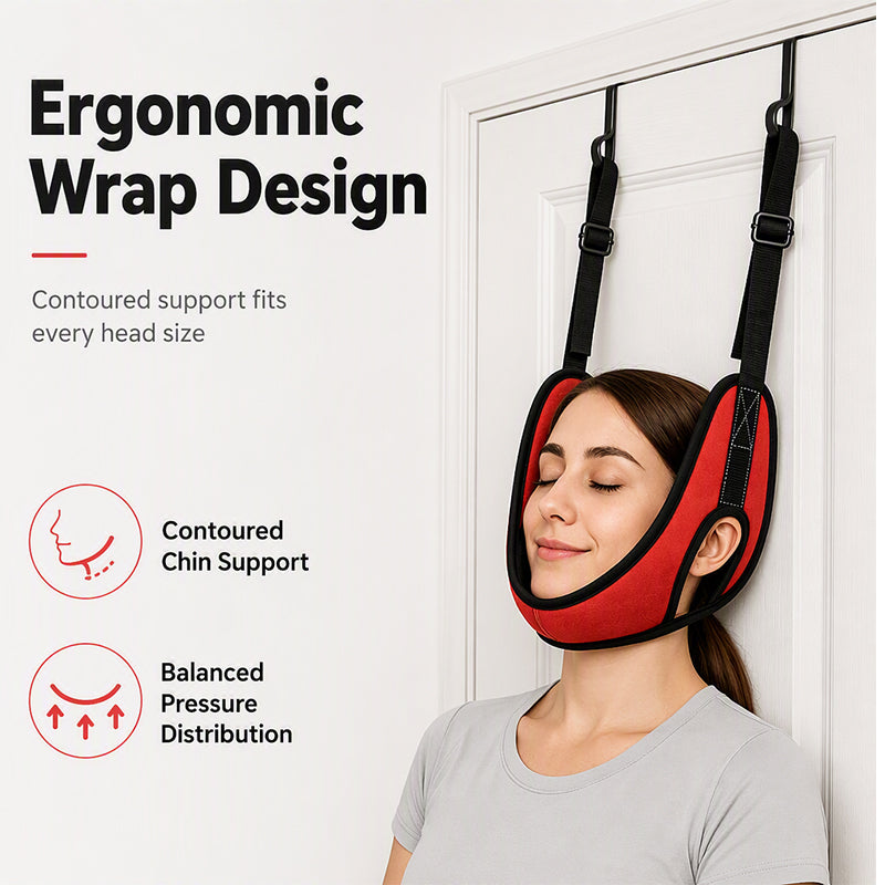 Halswirbel-Traktionsgerät über der Tür zur Linderung von Nackenschmerzen