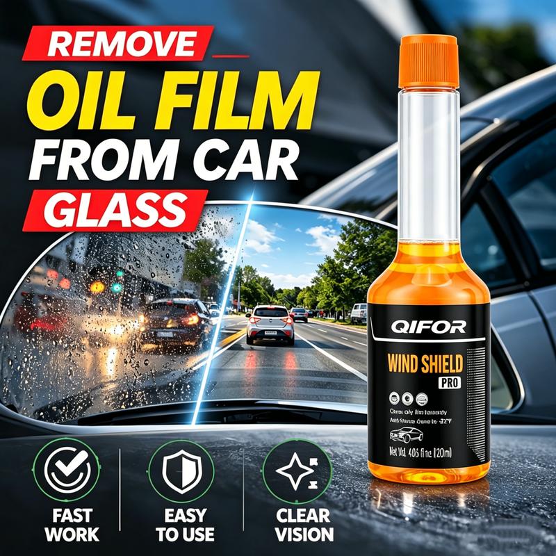 🚗 5-in-1 Glasreiniger – Entfernt Flecken, Ölfilm, Insektenreste, Frostschutz & Abperleffekt 💪
