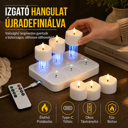 🕯️ Flammenloses LED-Teelicht – wiederaufladbar für gemütliche Stimmung zu Hause 📦