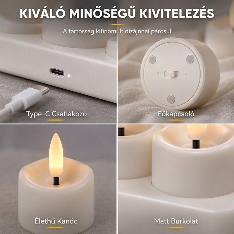 🕯️ Flammenloses LED-Teelicht – wiederaufladbar für gemütliche Stimmung zu Hause 📦