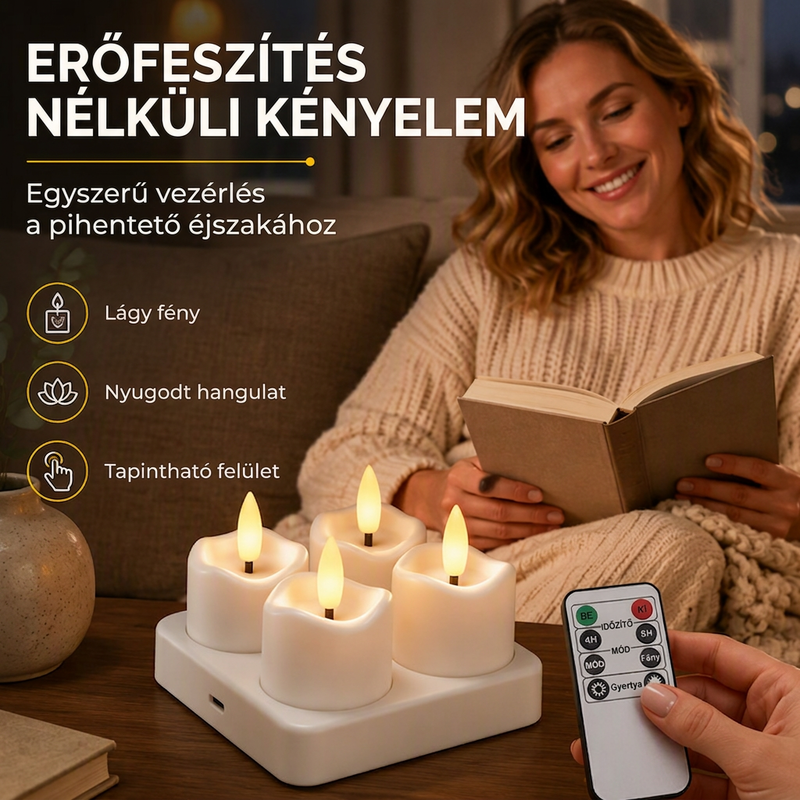 🕯️ Flammenloses LED-Teelicht – wiederaufladbar für gemütliche Stimmung zu Hause 📦