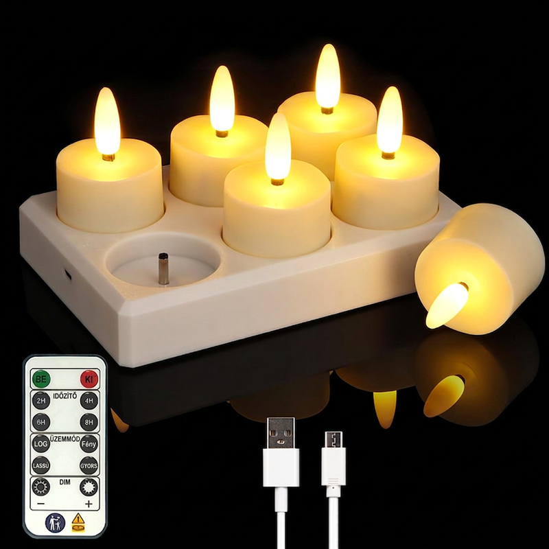 🕯️ Flammenloses LED-Teelicht – wiederaufladbar für gemütliche Stimmung zu Hause 📦