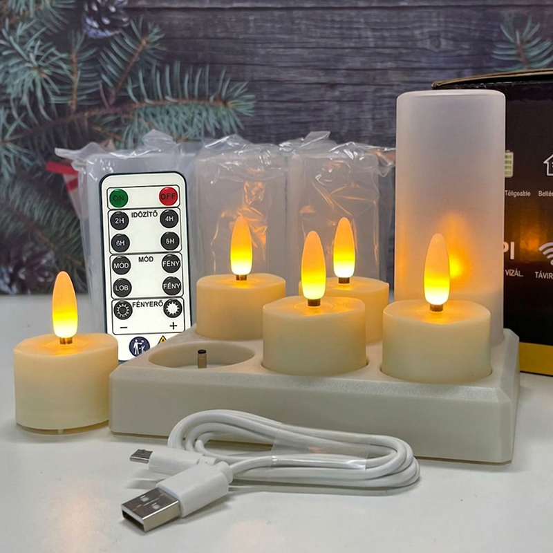 🕯️ Flammenloses LED-Teelicht – wiederaufladbar für gemütliche Stimmung zu Hause 📦