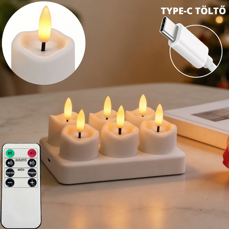 🕯️ Flammenloses LED-Teelicht – wiederaufladbar für gemütliche Stimmung zu Hause 📦