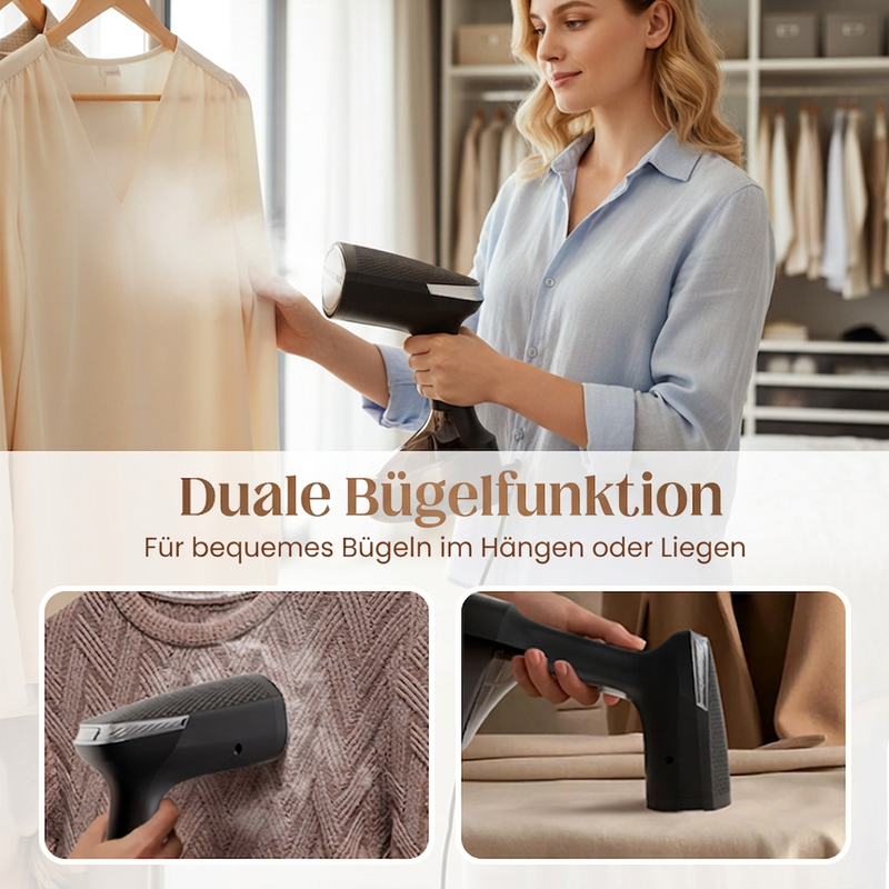 📢📢49% RABATT !!⏰Leistungsstarker Handdampfglätter für Kleidung