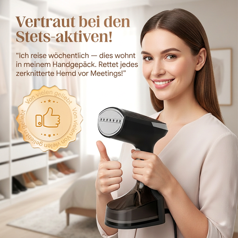 📢📢49% RABATT !!⏰Leistungsstarker Handdampfglätter für Kleidung