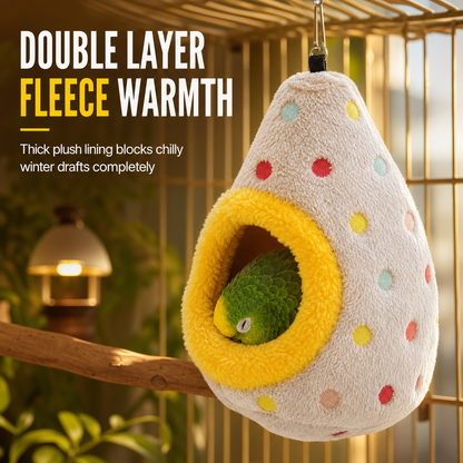 ⏳🔥NUR FÜR KURZE ZEIT 50 % RABATT! ⏰🥚Hängendes Baumwoll-Vogelnest – Doppellagige Fleece-Wärmehütte für kleine Vögel ✨
