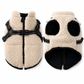 🐕 Warme Fleece-Hundeweste mit integriertem Geschirr und Reflektorstreifen