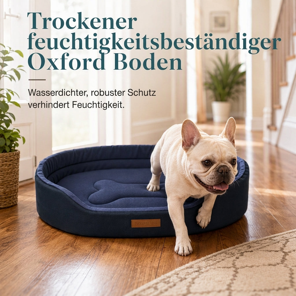 ✨50% RABATT NU! !✨Abnehmbares ovales Haustierbett aus Polar-Fleece und Oxford-Stoff mit feuchtigkeitsabweisender, rutschfester Unterseite und Schwammkissen für Hunde und Katzen