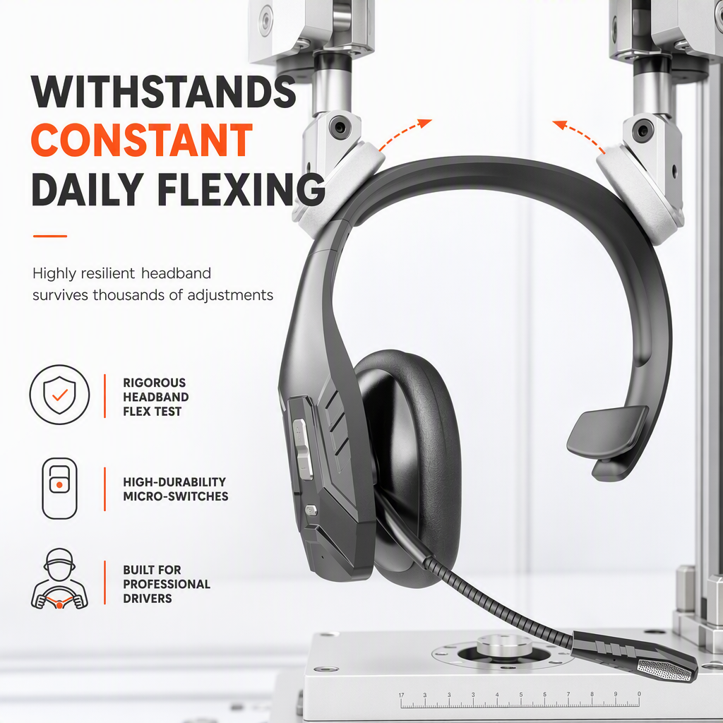 Kabelloses Bluetooth-Headset für Callcenter mit ENC-Umgebungsgeräuschunterdrückung und automatischer Kopplung für Kundenservice und Lkw-Fahrer