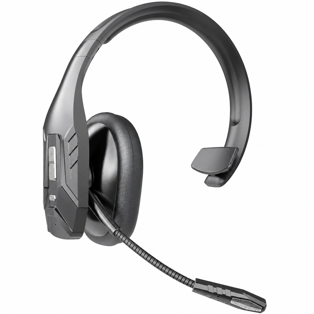Kabelloses Bluetooth-Headset für Callcenter mit ENC-Umgebungsgeräuschunterdrückung und automatischer Kopplung für Kundenservice und Lkw-Fahrer