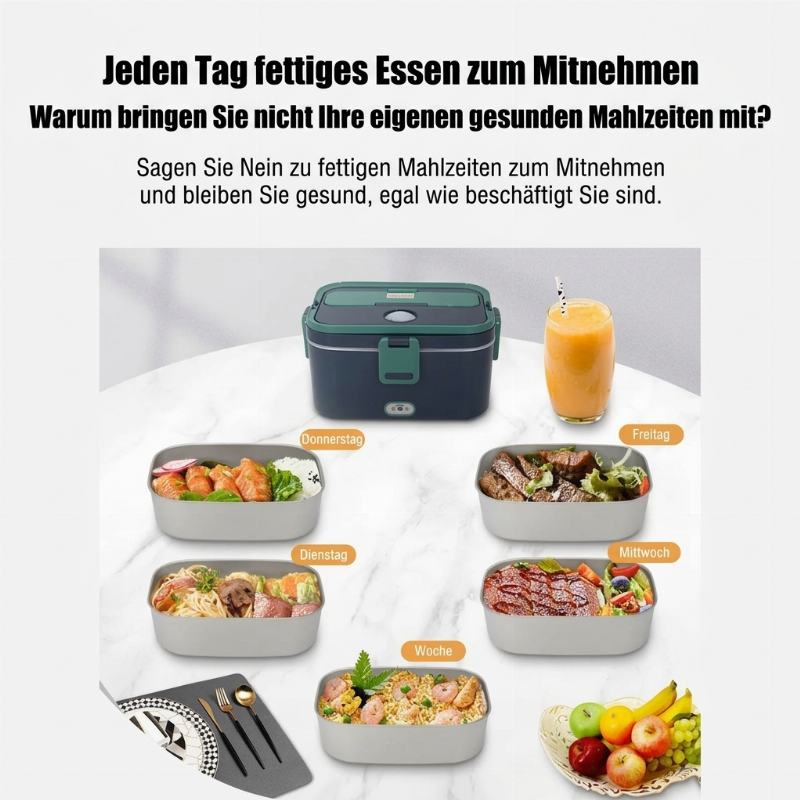 📢📢50% RABATT !!⏰Tragbares elektrisches Lunchbox-Set zum Erhitzen von Speisen