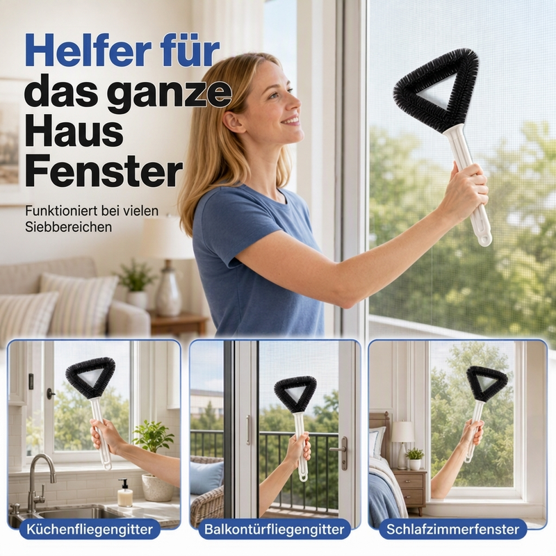 🧹 Reinigungsbürste für Fliegengitter ohne Demontage