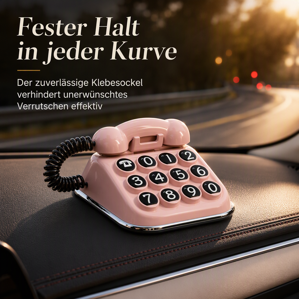 Temporäre Parkkarte im Retro Telefon Design Telefonnummernschild für das Auto