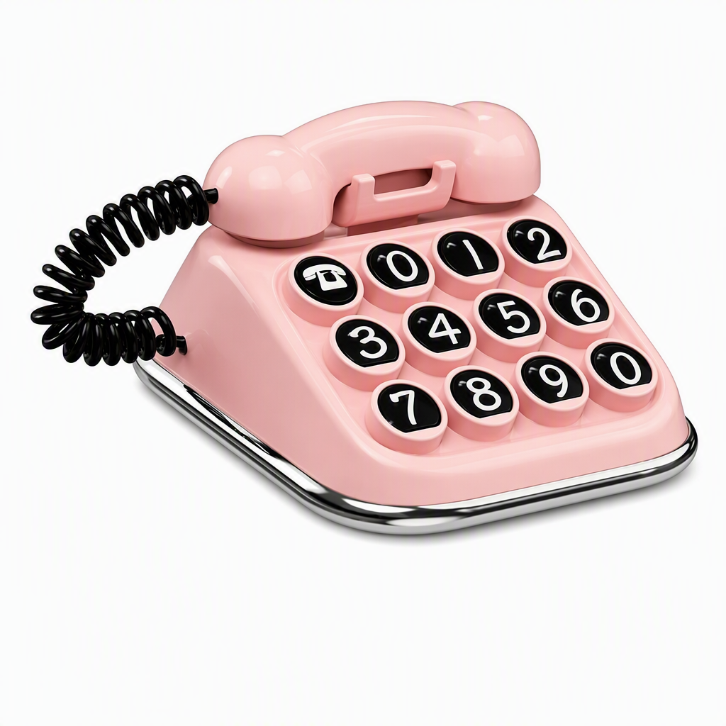 Temporäre Parkkarte im Retro Telefon Design Telefonnummernschild für das Auto