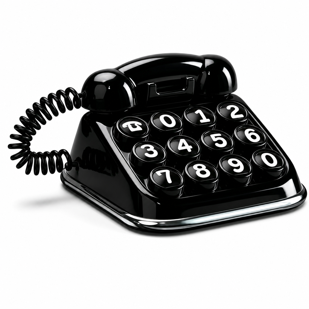 Temporäre Parkkarte im Retro Telefon Design Telefonnummernschild für das Auto
