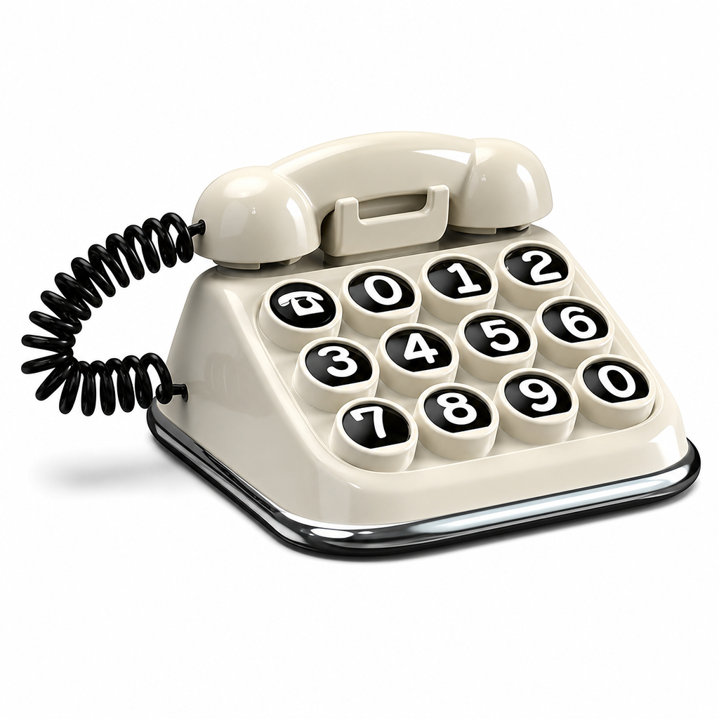 Temporäre Parkkarte im Retro Telefon Design Telefonnummernschild für das Auto