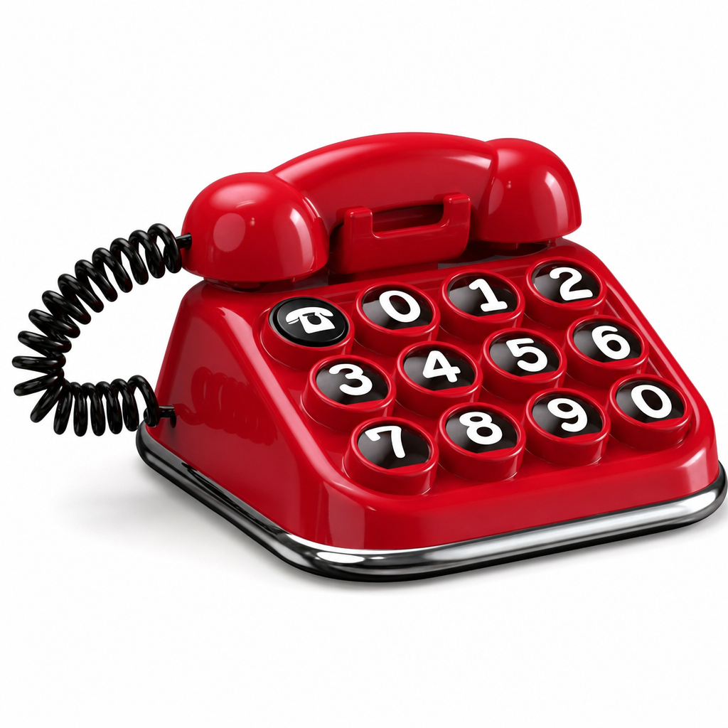 Temporäre Parkkarte im Retro Telefon Design Telefonnummernschild für das Auto