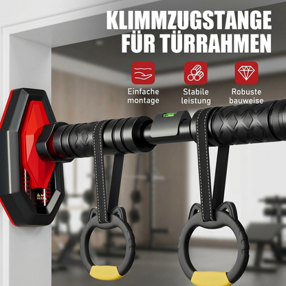 📢📢49% RABATT !!⏰ Klimmzugstange für Türrahmen – 50% RABATT! Dreieckige, rutschfeste Basis, doppelte Federverstärkung – stabil, sicher, kein Bohren erforderlich. 🔥🏠