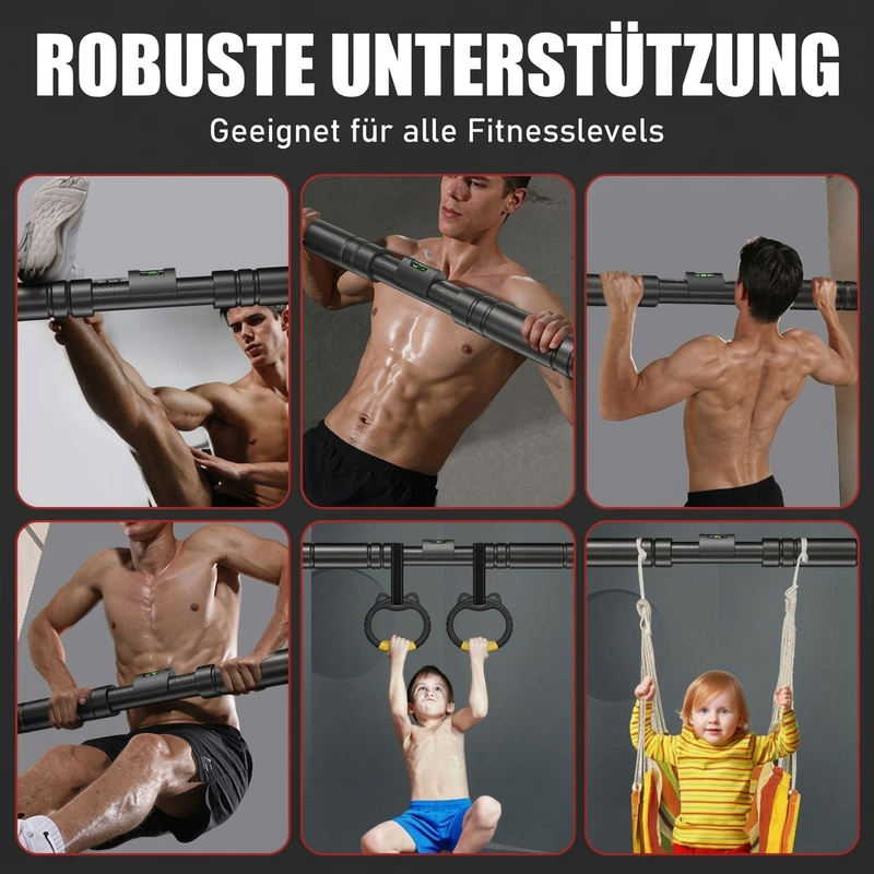 📢📢49% RABATT !!⏰ Klimmzugstange für Türrahmen – 50% RABATT! Dreieckige, rutschfeste Basis, doppelte Federverstärkung – stabil, sicher, kein Bohren erforderlich. 🔥🏠