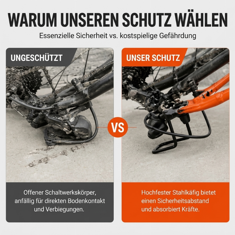 📢📢50% RABATT !!⏰Fahrrad Schaltwerk Schutz Bergfahrrad Schaltwerkschutz