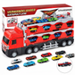 ⏳Begrenzte Zeit 50% Rabatt💥Spielzeug-Transformations-Lagerlastwagen für Kinder mit Soundeffekten und 207 cm langer, klappbarer Katapult-Rennstrecke sowie Mini-Legierungs-Baufahrzeugen