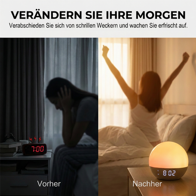 ⏳Begrenzte Zeit 50% Rabatt💥Natürliches Aufwach- & Einschlafhilfe-Licht mit weißem Rauschen