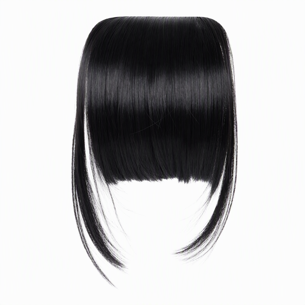 💇‍♀️ Künstliche Air-Bangs mit Seitenpartien & Haarspange – synthetische Frontpartie für Damen, natürlich & vielseitig