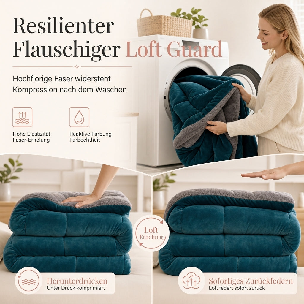 🛏️ Nur kurze Zeit 50% Rabatt! Dicke gesteppte Winterdecke aus Schneeflocken-Samt, kuschelig warm ❄️