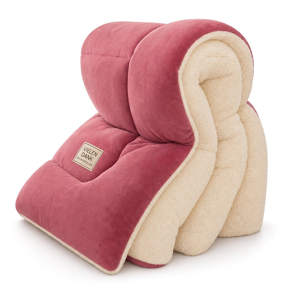 🛏️ Nur kurze Zeit 50% Rabatt! Dicke gesteppte Winterdecke aus Schneeflocken-Samt, kuschelig warm ❄️
