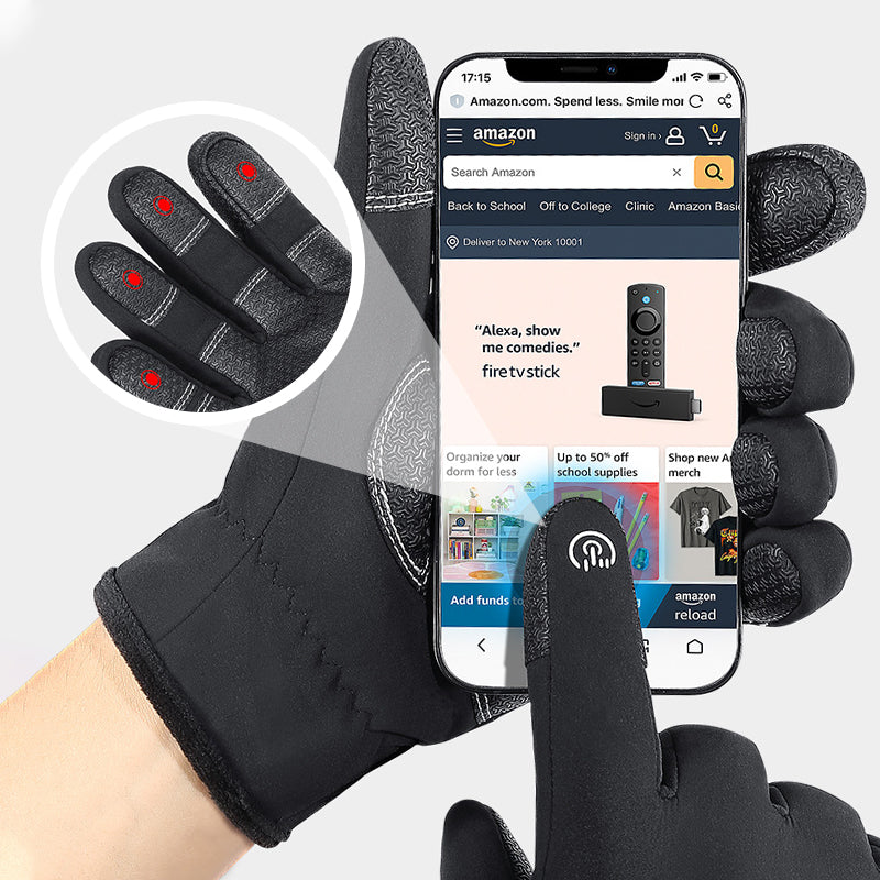 Warme, wasserdichte Outdoor-Handschuhe mit Touchscreen für Herren-Gcom
