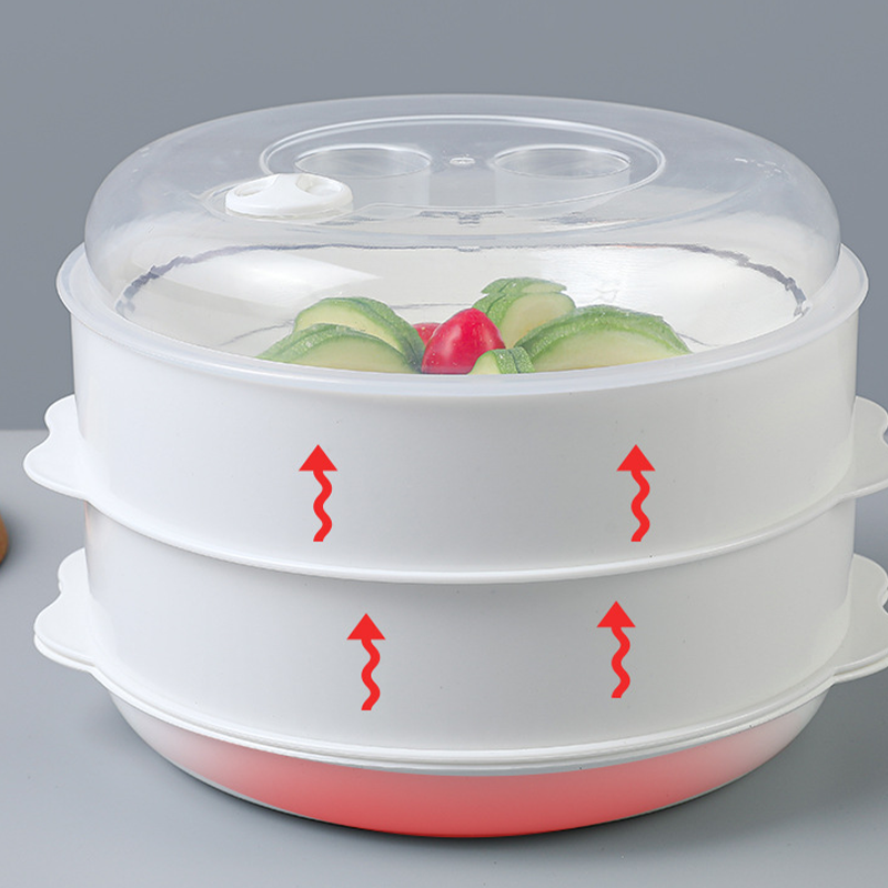 Mehrschichtiger hitzebeständiger Mikrowellen-Steamer