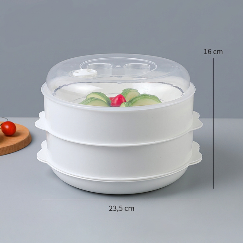 Mehrschichtiger hitzebeständiger Mikrowellen-Steamer