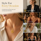 Elegante Damen-Filigran-Halskette im Traumfänger-Design mit Glücksperle