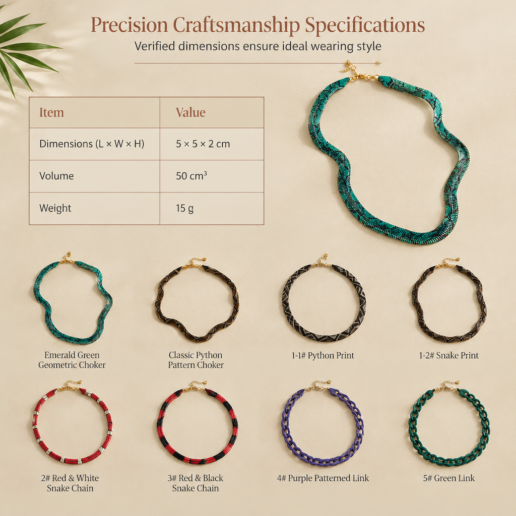 🐍 NUR FÜR BEGRENZTE ZEIT: 50 % RABATT! ✨ Geometrische Schlüsselbeinkette im Vintage-Schlangenmuster – Retro, ein echter Blickfang, bequemer Tragekomfort 🪙
