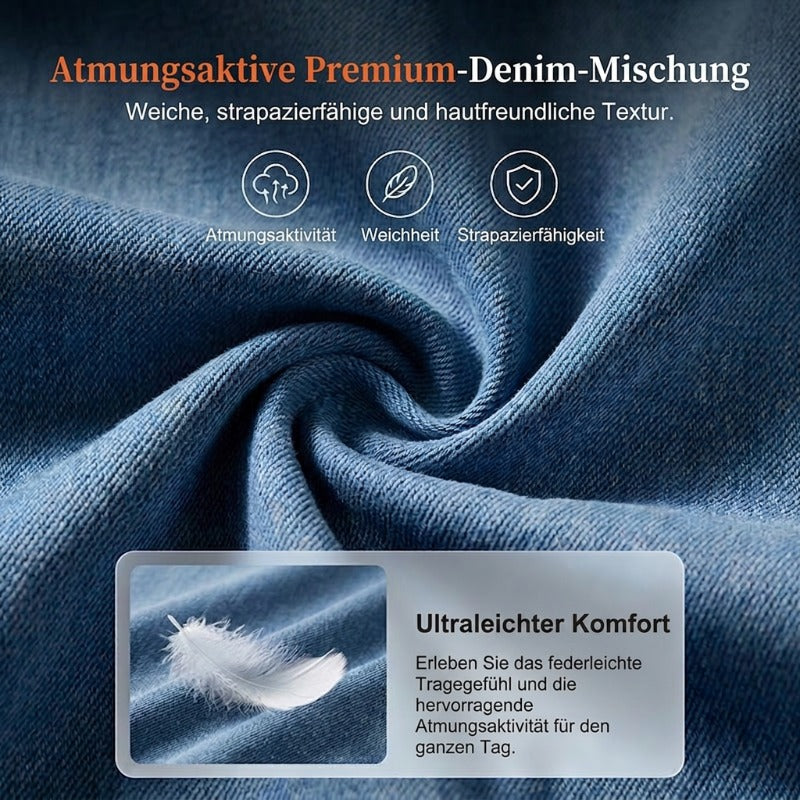Damen-Jeans mit hoher Taille und verkürztem Schnitt