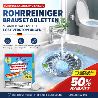 Leistungsstarke Reinigungstabletten für Abflüsse