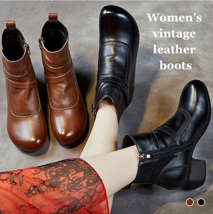 👢Nuevo para 2023 botas de mujer retro versátiles de cuero.