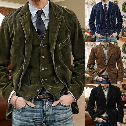 🎁 2023 Blazer de pana polar de invierno para hombre 🔥free shipping🔥